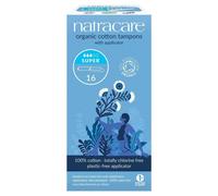 Natracare Organic Super Cotton Tampons with Applicator - 16 Tampons (Pack of 6)