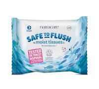 Natracare Safe to Flush moist tissues | 30 Wipe Pack | Plastic Free | Certified Flushable | Pack of 1