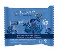 Natracare Soft Organic Cotton Intimate Wipes with Rose Calendula & Chamomile 12-pack