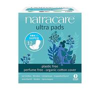 Natracare Ultra Pads with Wings Super, Organic Cotton Cover (12 Pads)