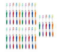 natraco Bulk Toothbrush Pack with Covers | Premium Quality Individually Wrapped Colorful Tooth Brushes | Medium Soft Bristles for Travel, Donations, Hotels (25)