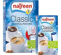 NATREEN® Classic Table Dispenser 500 pcs. and Refill Pack 3x500 pcs. - The calorie-free sweetener for coffee and tea / Netherlands