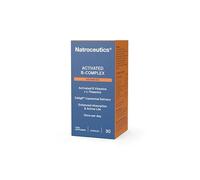 NATROCEUTICS Activated B Complex Advanced - All 8 Methylated B Vitamins - L-Theanine, Liposomal, P5P B6, Dual B12, High Strength - 30 Vegan Capsules One Per Day