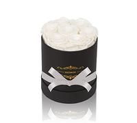 NATROSES Preserved Real Roses in a Box Roses That Last Up to 3 Years, Long Lasting Roses Gifts for Her, Valentines Day Gifts for Her (White)