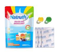 NATRUTH 20G*20 PACK Silica Gel Desiccant with Orange Color Indicating Beads,Microwave Fast Reactivate Reusable Food Grade Moisture Absorbers Desiccant Sachets