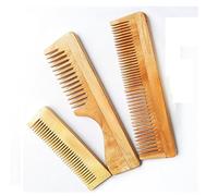 Natsbyte Organic Pure Neem Wood Comb | 100% Biodegradable Combo (Pack of 3)