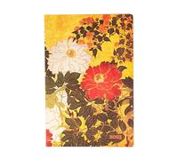 Natsu (Rinpa Florals) Mini 12-month Horizontal Softcover Flexi Dayplanner 2025 (Elastic Band Closure)