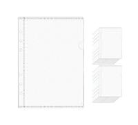 NatSumeBasics 12pcs Zipless Cash Envelopes A5 Binder Pockets Frost PP Planner Inserts Sheet Protectors for 6 Ring Binders Organizer Accessories (A5)