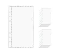 NatSumeBasics 12pcs Zipless Cash Envelopes A6 Binder Pockets Frost PP Planner Inserts Sheet Protectors for 6 Ring Binders Organizer Accessories (A6)