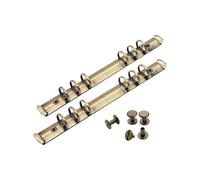 NatSumeBasics 2 Bronze A5 Binder Rings Metallic Replacement Binder 6 Rings with Snap Split Hinged for Loose Leaf Notebook Book DIY Diary Binding Spines (A5)