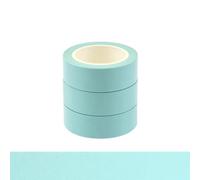 NatSumeBasics 3 Mint Green Washi Taps Plain Decorative Masking Tape 15mm x 10m Self-Adhesive Tapes for Packaging Decor Journals Scrapbooks Planners DIY Crafts Gift (Mint green)