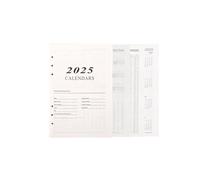 NatSumeBasics A5 Refill Paper Diary Planner Inserts 180 Sheets 2025 Schedule Refillable Paper Yearly Notebook Loose Leaf Refill Paper for 6 Holes A5 Binder