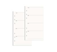 NatSumeBasics A6 Refills Paper 3.5" x 6.5" Undated Weekly Binder Planner Inserts 90 Sheets 6 Holes Pocket Notebook Papers for Personal Travel Journal Diary (A6 Weekly)
