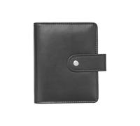 NatSumeBasics A7 Binder Cover Black Budget Binder 6 Ring Planner Notebook Faux Leather Cover for A7 Refillable Sheet Photo Card Sleeves (Black)