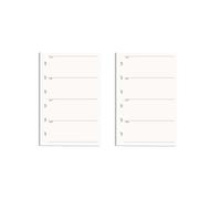 NatSumeBasics A7 Refills Paper 3" x 5" Undated Weekly Binder Planner Inserts 90 Sheets 6 Holes Pocket Notebook Papers for Personal Travel Journal Diary (2 A7 Weekly)