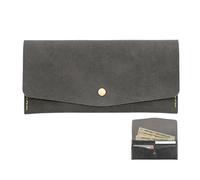 NatSumeBasics Cash Envelope Wallet Budget Money Wallet Dollar Bill Receipt Coupon Holder Credit Card Organizer for Women and Men (Black Wallet)