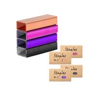 NatSumeBasics Colorful #10 Staples Colored Staple for Mini Stapler, 4000 Metallic No. 10 Staples, Smaller Than Standard Staple (Assorted)