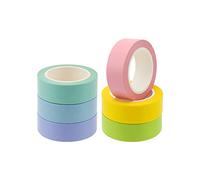 NatSumeBasics Washi Tape Set Assorted Plain Decorative Masking Tape 3 Rolls 32 Feet Self-Adhesive Tapes for Packaging Decor Journals Scrapbooks Planners DIY Crafts Gift (Assorted washi tape)