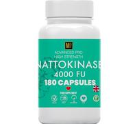 Nattokinase 180 Capsules | 4000FU | 6 Months Supply - 1-A-Day Nattokinase Tablets | Japanese Natto | Heart Health & Circulation, Vegan, No Fillers, No Binders | Non GMO | UK Company (180 Capsules)