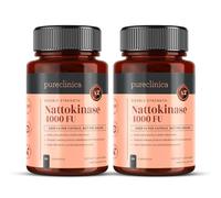 Nattokinase 4,000 FU per Capsule - 240 Vegan Capsules (2 Bottles of 120) - High Potency, Delayed-Release - Non-GMO, Soy-Derived, No Fillers - 8 Month Supply
