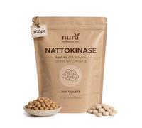 Nattokinase 5000FU 250mg Supplement - 300 Vegan Tablets, High Strength Japanese Natto, Independently Third Party Lab Tested, 5 Months Supply