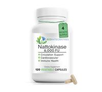 Nattokinase 6000 FU Supplement - High Strength Enzyme for Circulatory & Heart Health Support - 120 Vegan Capsules - Non-GMO, GMP Manufactured
