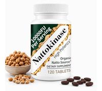 Nattokinase Supplement 10000FU - Cardiovascular Support - Extended Release - Vegan, Non-GMO, Gluten-Free - 120 Vegan Capsules
