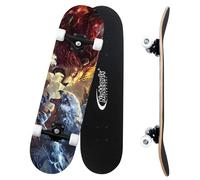 Nattork 31 Inch Complete Skateboard, Standard Skateboards Gift for Beginners, Wood 9 Layer Canadian Maple Trick Skate Boards for Boys Girls Youth Teens