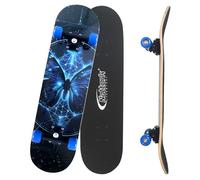Nattork 31 Inch Complete Skateboard, Standard Skateboards Gift for Beginners, Wood 9 Layer Canadian Maple Trick Skate Boards for Boys Girls Youth Teens