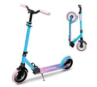 Nattork 8" Sturdy Wheels Kick Scooter for Teens & Adults - 220LB Weight Capacity, Front Shock Absorber and Adjustable Handlebar (A-Blue)
