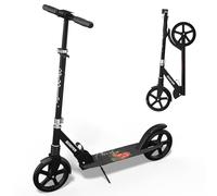 Nattork 8" Sturdy Wheels Kick Scooter for Teens & Adults - 220LB Weight Capacity, Front Shock Absorber and Adjustable Handlebar Black