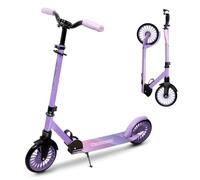 Nattork 8" Sturdy Wheels Kick Scooter for Teens & Adults - 220LB Weight Capacity, Front Shock Absorber and Adjustable Handlebar (A-Purple)