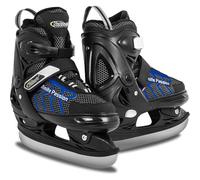 Nattork Adjustable Kids Ice Skate for Boys Girls Adult, Soft Padding and Reinforced Ankle Support Ice Hockey Skates（Blue, L）