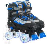 Nattork Adjustable Roller Skates for Kids Boys, Roller Boots for Girls with All Light up Wheels, Kids Quad Rollerskates for Beginners, Indoor Outdoor
