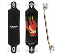 Nattork Cruiser Longboard Skateboard Complete Bamboo and Canadian Hard Maple for Commuting, Carving & Downhill Riding with T-Tool, Made for Adults, Teens and Kids