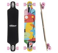 Nattork Cruiser Longboard Skateboard Complete Bamboo and Canadian Hard Maple for Commuting, Carving & Downhill Riding with T-Tool, Made for Adults, Teens and Kids