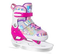 Nattork Girls Ice Skates for Kids 4 Size Adjustable Butterfly Ice Skate with Fleece Lining for Outdoor & Rink X-Small Red
