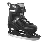 Nattork Ice Skates 4 Sizes Adjustable for Kids Boys Girls, Fun Beginner Ice Skating for Outdoor, Soft and Comfortable Hard Protection for Children Youths Teen Black M