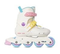 Nattork Kinder Inline Skates for Girls, 4 Adjustable Sizes, Inline Roller Skates for Girls (White, EU(37-41))