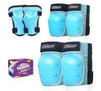 Nattork Knee Pads, Elbow Pads & Wrist Guards for Adult, 6 in 1 Protective Gear Set for Skateboard, Roller Skate, Inline Skates, Cycling and Scooter- Multi Sport Pads Set for Boys, Girls-Teal(Small)