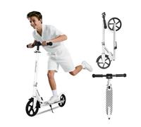 Nattork Scooter for Kids 8-12, Teens and Adults- Adjustable Height Folding Kick Scooter with Large Sturdy Wheels for Smooth Ride, Lightweight, Anti-Shock Suspension, Scooter for Boys and Girls