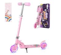 Nattork Scooter for Kids Ages 3-8 - Kick Kids Scooters for Girls & Boys Light up Wheels Folding Design with Reducing System and Adjustable Height Handlebars Portable Lightweight and up to 110 Lbs