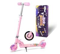 Nattork Scooter for Kids Ages 3-8 - Kick Kids Scooters for Girls Boys Light up Wheels Portable Lightweight Folding Design with Reducing System and Adjustable Height Handlebars and up to 110 Lbs