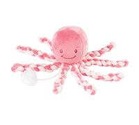 Nattou 879262 Octopus Musical Soft Toy,"La-Le-Lu" Melody, 20 x 14 x 7 cm, Lapidou, Coral Pink
