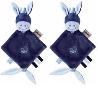 Nattou Alex And Bibou - Mini Doudou Alex The Donkey (Pack of 2)
