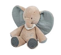 Nattou Axel the Elephant Plush Toy, Baby Comforter, Promotes Motor Skills, Machine Washable, Extra Soft Cotton/Polyester, PETA-Approved Vegan,30 cm