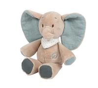 Nattou Axel The Elephant, Plush Toy with Rattle, Stuffed Animal, Cuddly Companion, Machine Washable, Extra Soft Cotton/Polyester, PETA-Approved Vegan, 20 cm