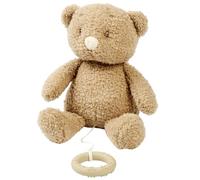 Nattou Baby Bear Musical Plush - Plays “La-Le-Lu” Lullaby Soft Pull-Ring Toy for Newborns & Infants, Teddy Collection, Brown, Soothing Sleep Aid, 0+ Months