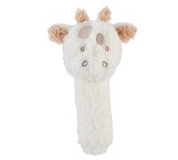Nattou Baby Rattle Toy, Funny Sounds, Extra Soft Cuddly Teddy Fabric, First Playmate, Machine Washable, 100% Polyester, 14 x 5 x 6 cm, Ecru Giraffe
