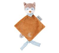 Nattou Comforter Doudou with Ties, 25 x 20 cm, Cuddly Companion, Snuggle Blankie, Security Blanket, 100 Percent Super Soft Polyester, Machine Washable, PETA-Approved Vegan, Bob the Raccoon